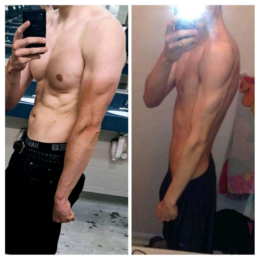 39 lbs Muscle Gain 6'2 Male 132 lbs to 171 lbs