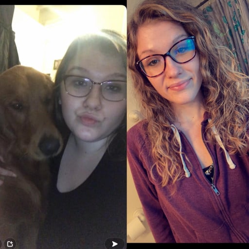 F/24/5’5” [246lbs>133lbs=113lbs] I’ve gained a few pounds back since I started working out at the gym💪 but, I’m still thrilled with the progress that’s been made. Here’s before & after pictures of just facial weight loss. If anyone wants to chat about plant-based diets feel free to message me 💕🌱