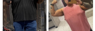 6 feet 1 Male Progress Pics of 56 lbs Fat Loss 376 lbs to 320 lbs
