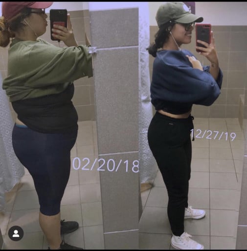 5 foot 4 Female Progress Pics of 128 lbs Weight Loss 280 lbs to 152 lbs