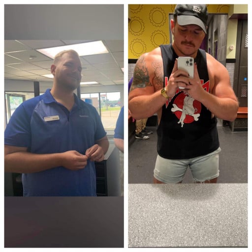 Progress Pics of 40 lbs Fat Loss 6 feet 1 Male 290 lbs to 250 lbs