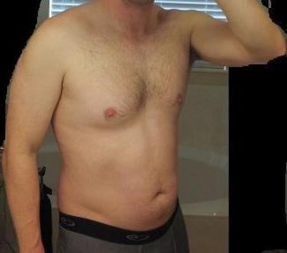 A photo of a 6'0" man showing a weight cut from 200 pounds to 196 pounds. A respectable loss of 4 pounds.