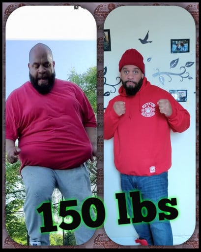 5 feet 11 Male 150 lbs Weight Loss Before and After 444 lbs to 294 lbs