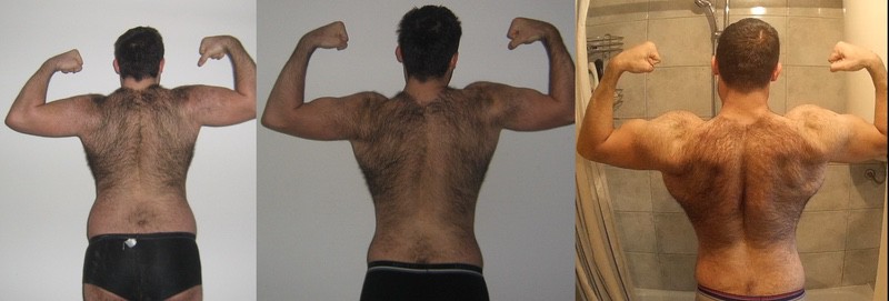 6 feet 3 Male Before and After 66 lbs Fat Loss 299 lbs to 233 lbs
