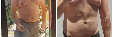 44 lbs Weight Loss Before and After 5 foot 10 Male 248 lbs to 204 lbs