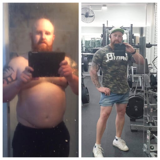 Progress Pics of 85 lbs Weight Loss 6'2 Male 330 lbs to 245 lbs