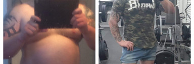 Progress Pics of 85 lbs Weight Loss 6'2 Male 330 lbs to 245 lbs