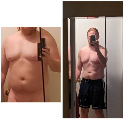 5 feet 9 Male Progress Pics of 45 lbs Fat Loss 230 lbs to 185 lbs