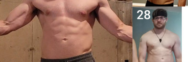 17 lbs Weight Gain Before and After 5 foot 7 Male 145 lbs to 162 lbs