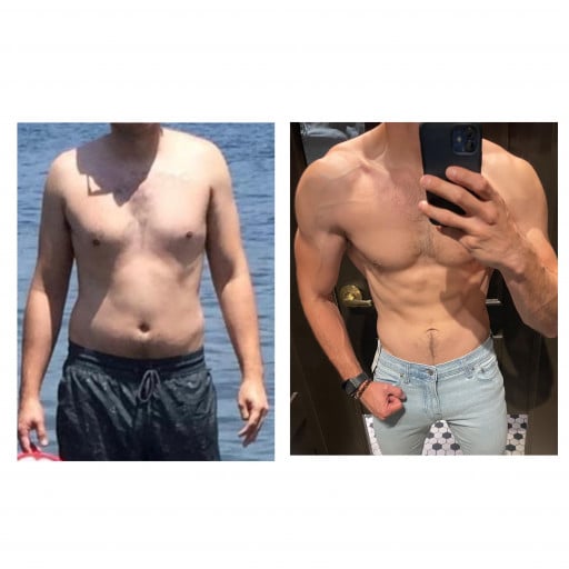 Progress Pics of 14 lbs Weight Loss 5'10 Male 170 lbs to 156 lbs