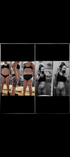 55 lbs Weight Loss Before and After 5'6 Female 205 lbs to 150 lbs