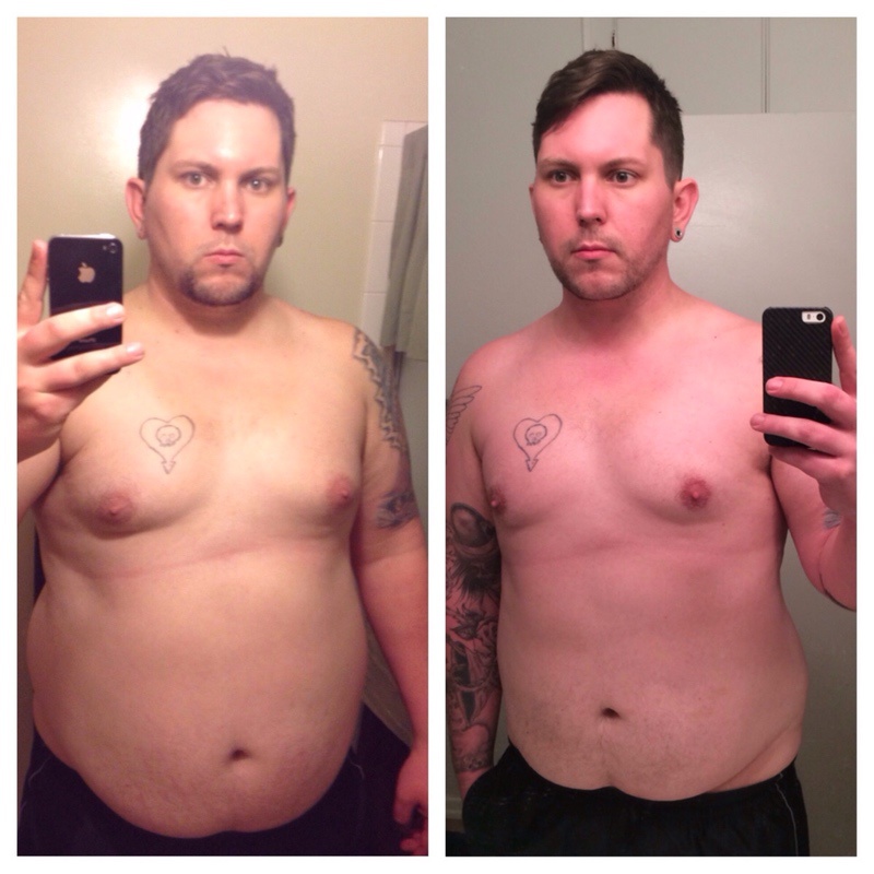 6'2 Male Before and After 47 lbs Weight Loss 318 lbs to 271 lbs
