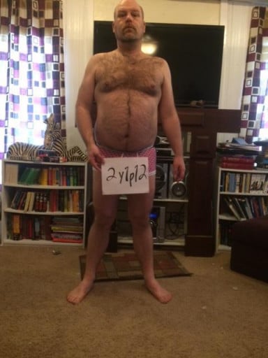 A photo of a 6'1" man showing a snapshot of 256 pounds at a height of 6'1