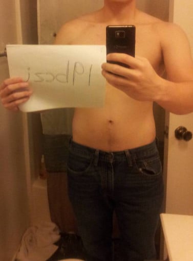 A picture of a 5'8" male showing a snapshot of 170 pounds at a height of 5'8