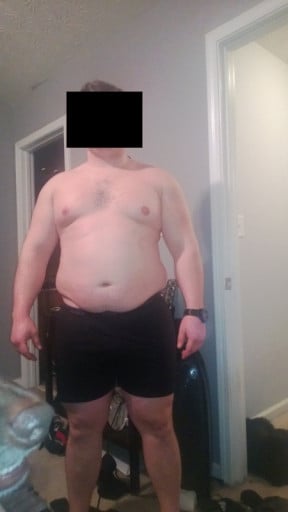 A picture of a 5'8" male showing a snapshot of 248 pounds at a height of 5'8