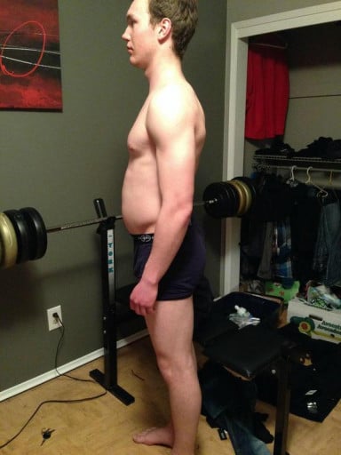 A progress pic of a 6'0" man showing a snapshot of 183 pounds at a height of 6'0