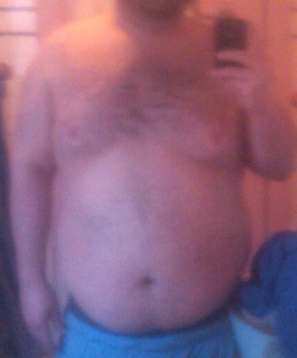 A progress pic of a 5'10" man showing a weight reduction from 326 pounds to 263 pounds. A total loss of 63 pounds.