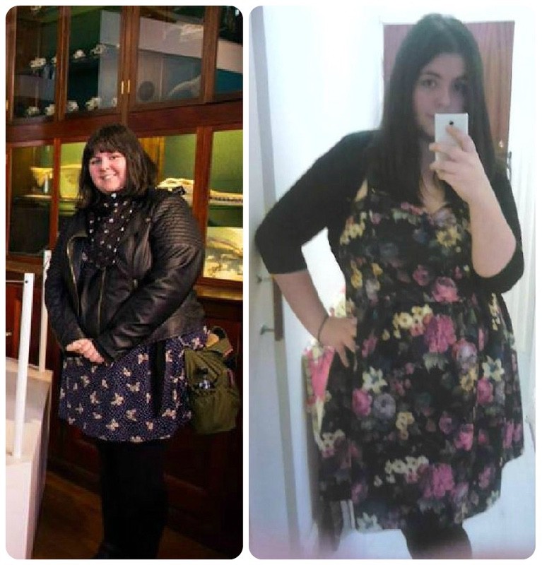 5 feet 7 Female Before and After 64 lbs Weight Loss 283 lbs to 219 lbs