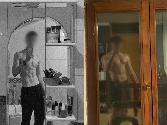 6'4 Male Progress Pics of 65 lbs Weight Gain 165 lbs to 230 lbs