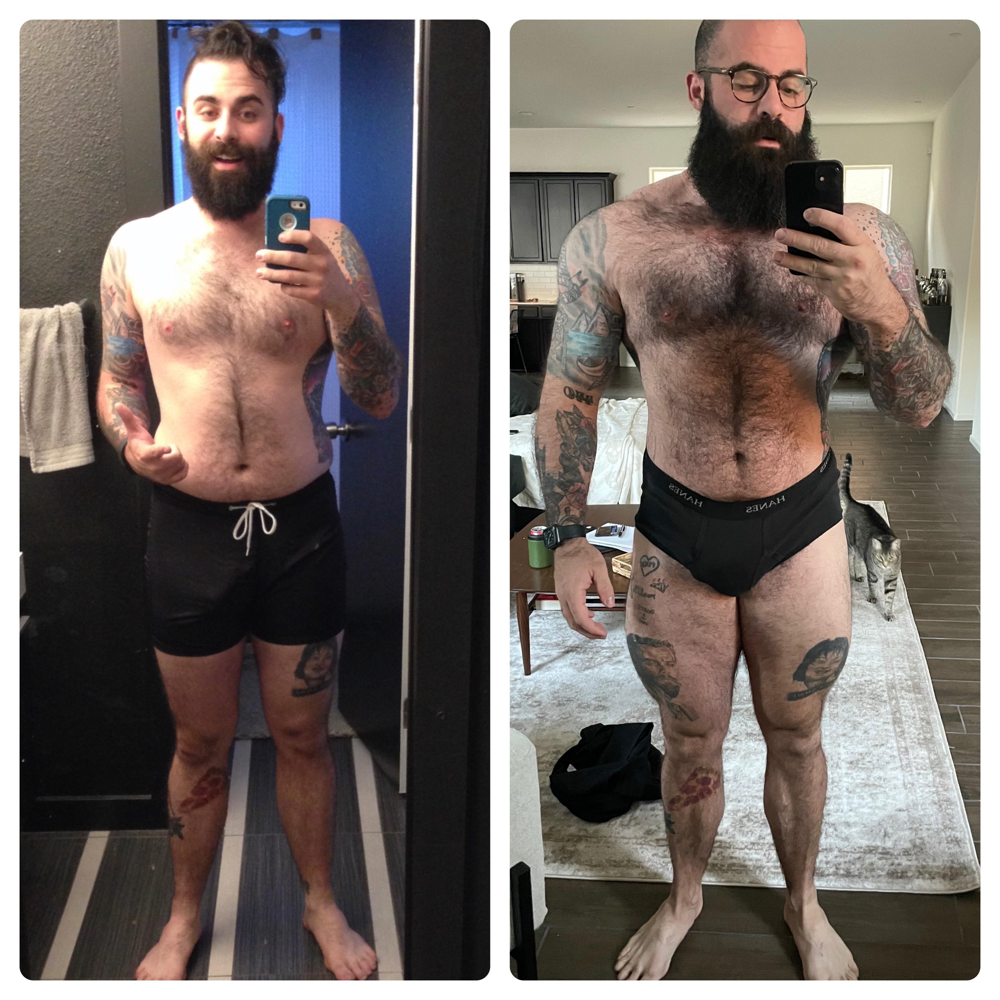 6 foot Male 48 lbs Weight Gain Before and After 175 lbs to 223 lbs