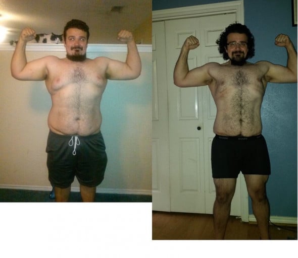 5 foot 9 Male 62 lbs Weight Loss Before and After 282 lbs to 220 lbs
