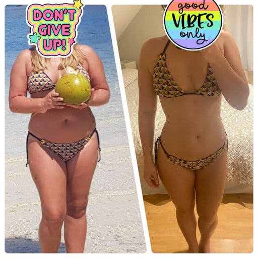 5 foot 2 Female Before and After 47 lbs Fat Loss 174 lbs to 127 lbs