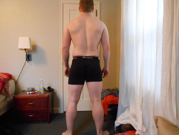 A progress pic of a 5'7" man showing a snapshot of 170 pounds at a height of 5'7