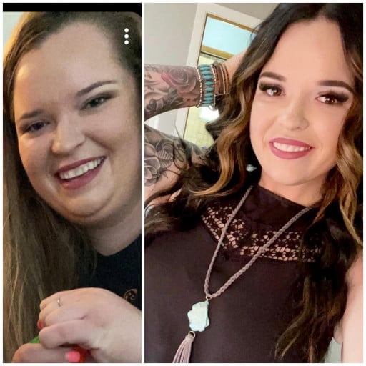 5 feet 3 Female 78 lbs Weight Loss Before and After 220 lbs to 142 lbs