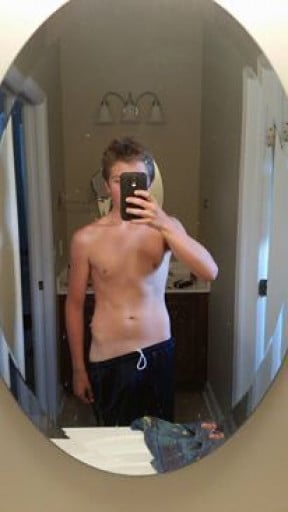 A picture of a 5'8" male showing a fat loss from 181 pounds to 141 pounds. A respectable loss of 40 pounds.