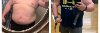 5'10 Male 70 lbs Fat Loss 390 lbs to 320 lbs