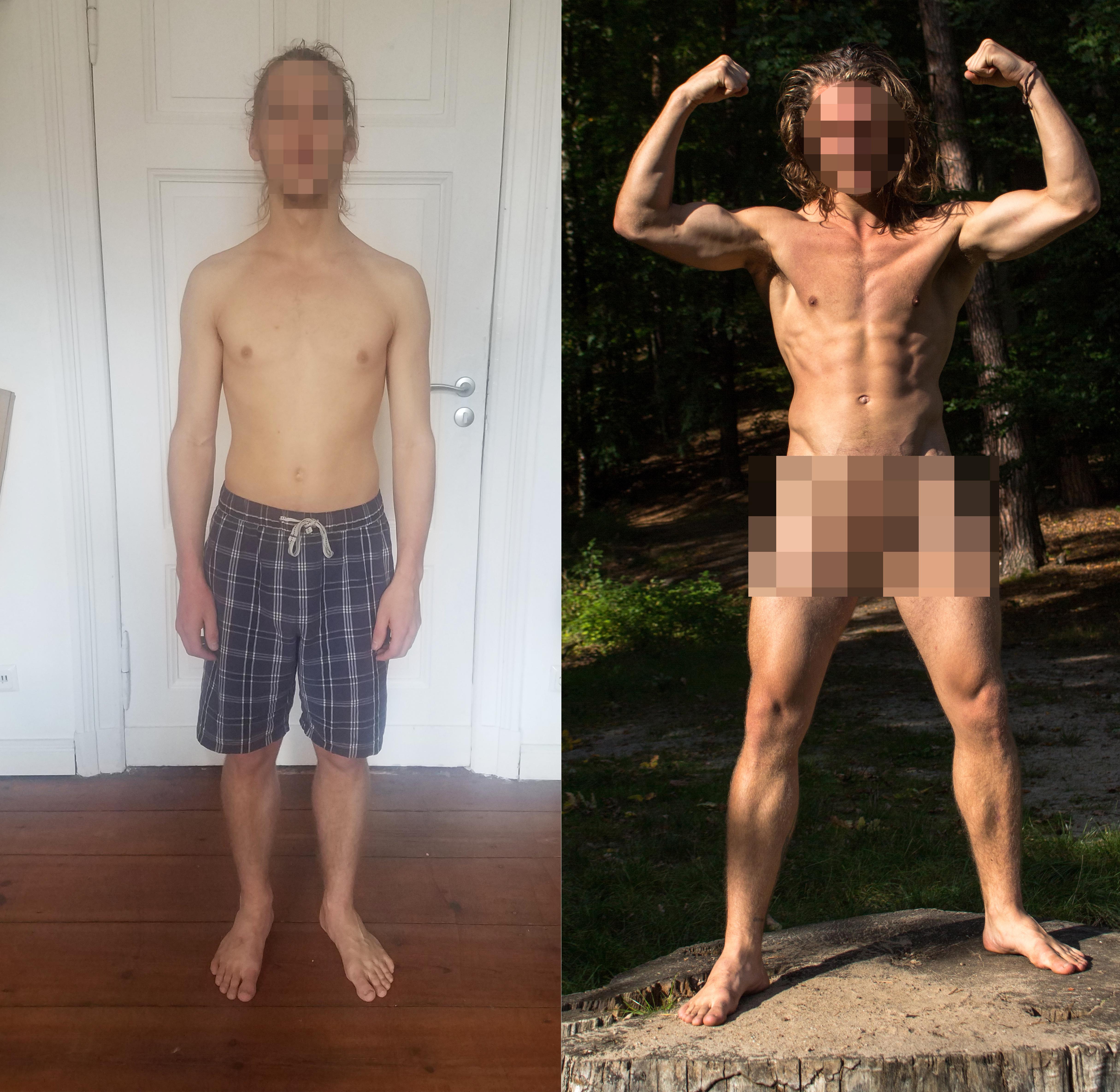 5 foot 10 Male 5 lbs Muscle Gain Before and After 165 lbs to 170 lbs