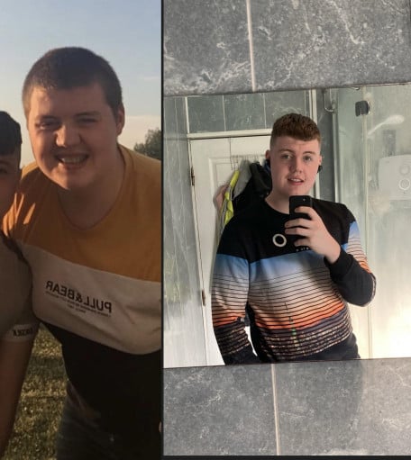 6 feet 2 Male Before and After 63 lbs Weight Loss 273 lbs to 210 lbs