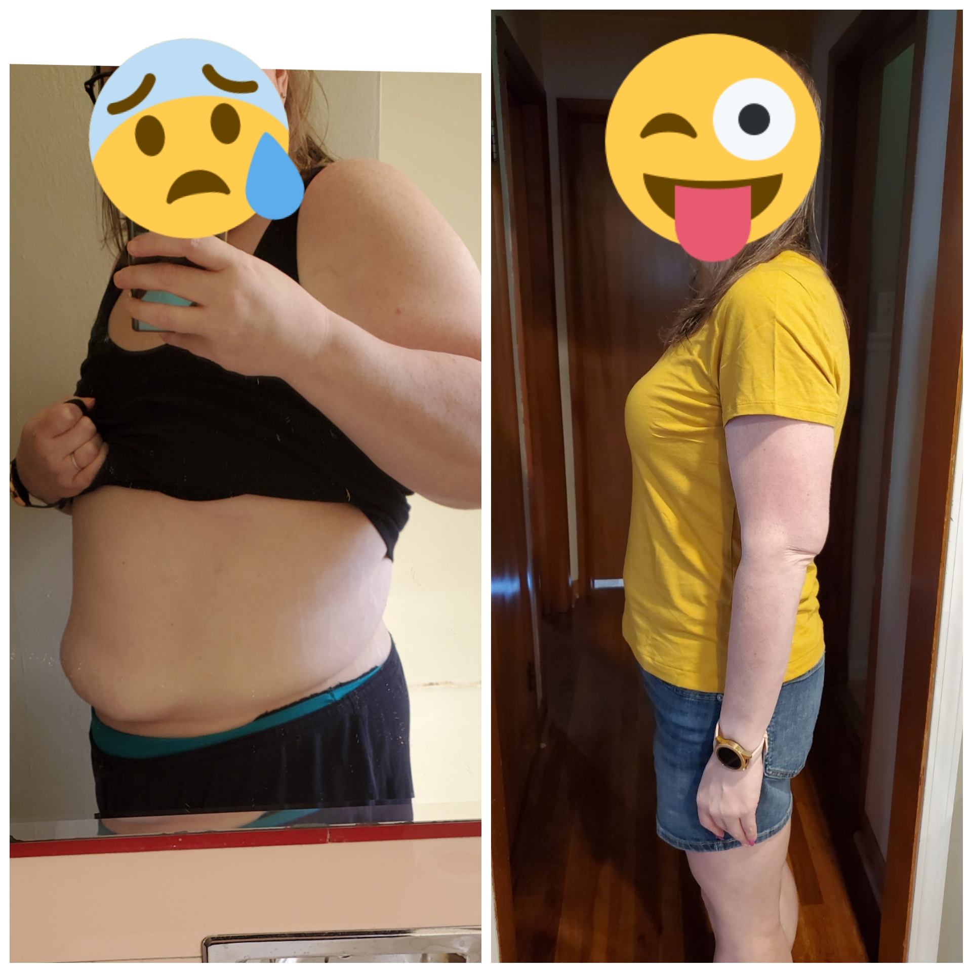 90 lbs Weight Loss 5'10 Female 264 lbs to 174 lbs