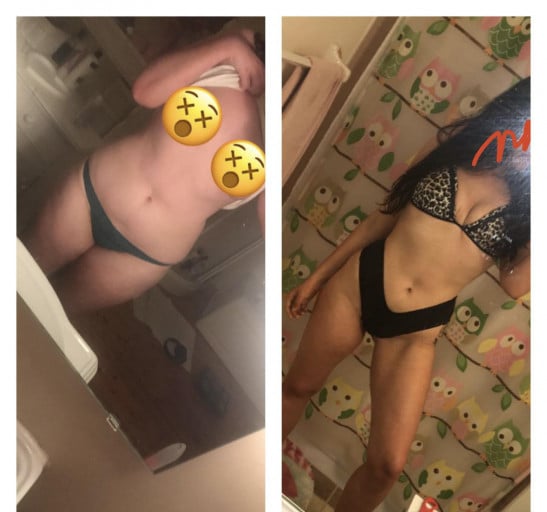 Progress Pics of 60 lbs Weight Loss 5 foot 11 Female 225 lbs to 165 lbs