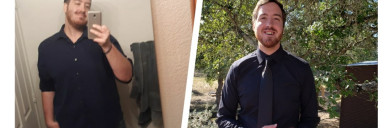 6 foot 3 Male 70 lbs Fat Loss Before and After 280 lbs to 210 lbs