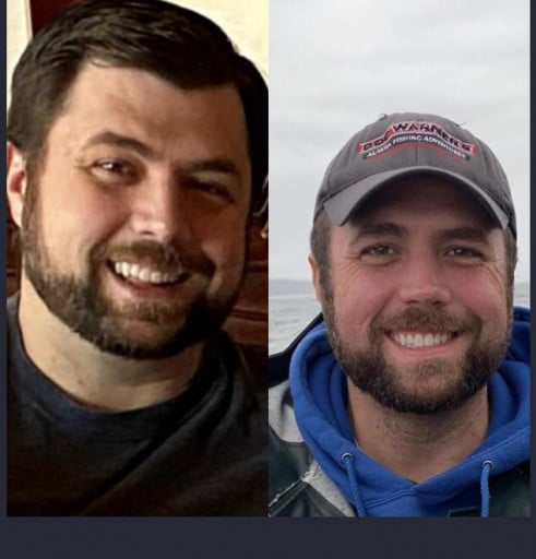 60 lbs Weight Loss Before and After 6 foot 2 Male 354 lbs to 294 lbs