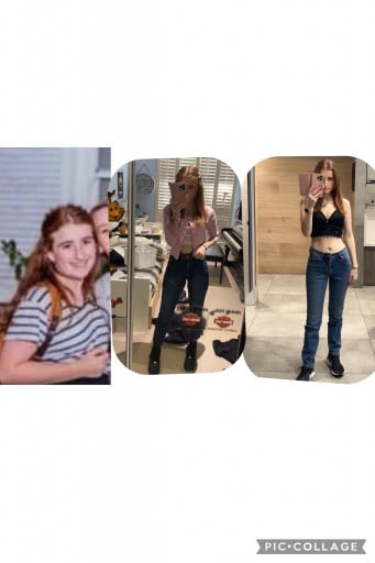 5'3 Female Progress Pics of 39 lbs Fat Loss 143 lbs to 104 lbs