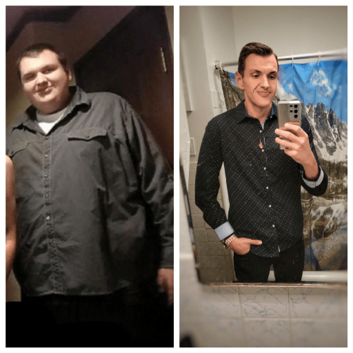 6 feet 4 Male Before and After 175 lbs Weight Loss 375 lbs to 200 lbs