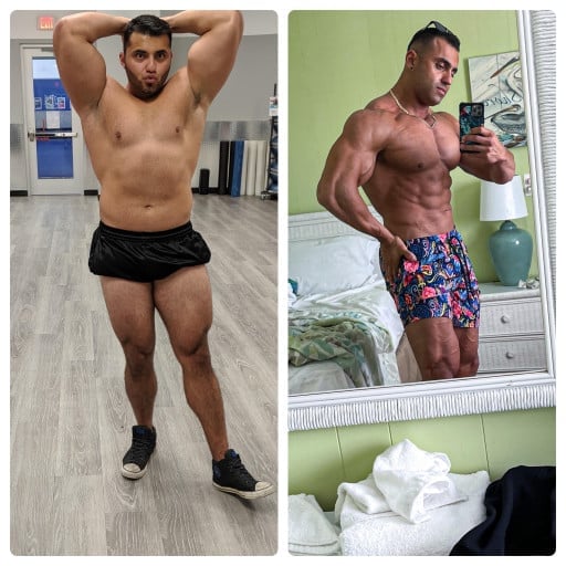 46 lbs Weight Loss Before and After 6 foot 3 Male 283 lbs to 237 lbs