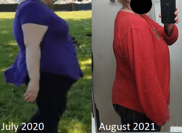 5 foot 7 Female Progress Pics of 100 lbs Weight Loss 335 lbs to 235 lbs