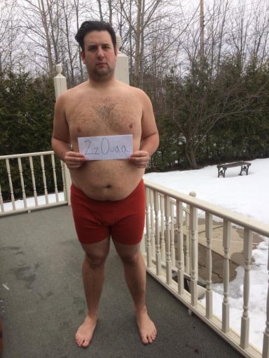 A photo of a 6'2" man showing a snapshot of 304 pounds at a height of 6'2