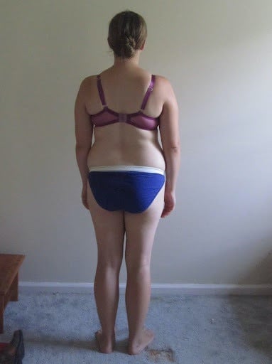 A progress pic of a 5'2" woman showing a snapshot of 149 pounds at a height of 5'2