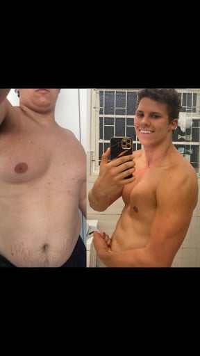 Progress Pics of 100 lbs Weight Loss 6 feet 1 Male 300 lbs to 200 lbs