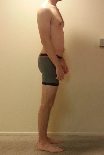 A photo of a 6'1" man showing a snapshot of 162 pounds at a height of 6'1