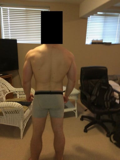 A progress pic of a 5'9" man showing a snapshot of 172 pounds at a height of 5'9