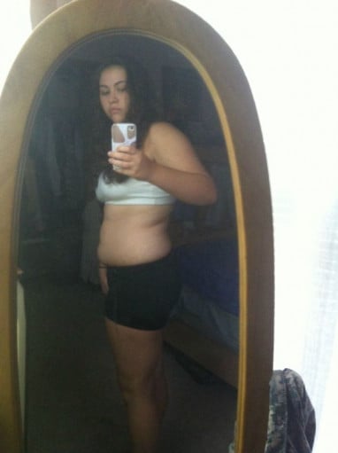 A progress pic of a 5'6" woman showing a snapshot of 188 pounds at a height of 5'6