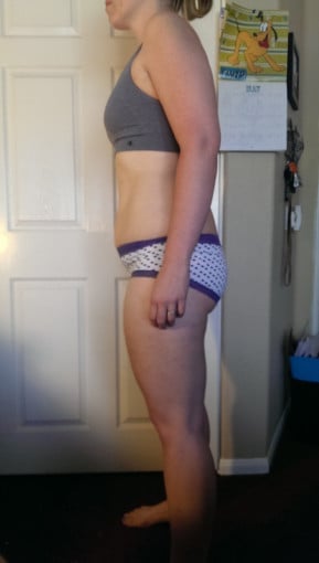 A photo of a 5'10" woman showing a snapshot of 183 pounds at a height of 5'10