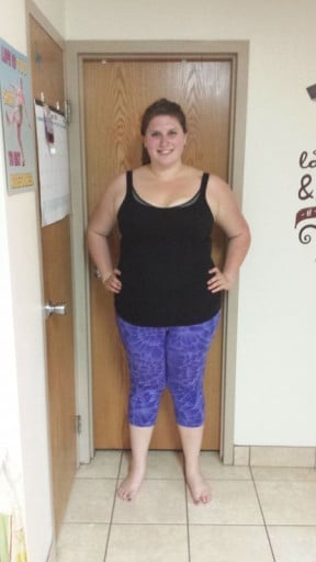 6 foot Female Progress Pics of 20 lbs Fat Loss 288 lbs to 268 lbs