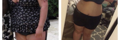 4'11 Female Before and After 25 lbs Fat Loss 220 lbs to 195 lbs