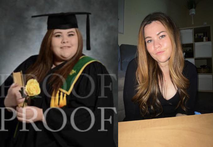 5 foot 5 Female Before and After 110 lbs Fat Loss 303 lbs to 193 lbs